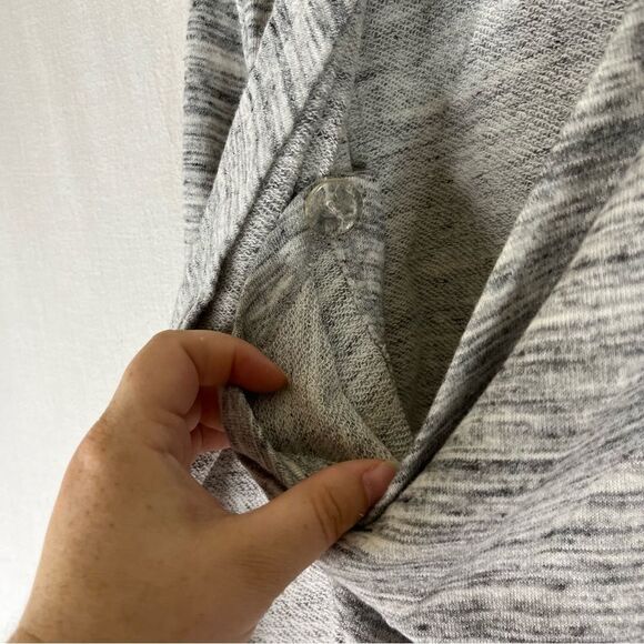 Jack BB Dakota Cardigan Women’s Heather Gray Wrap Sweater Asymmetrical L - Picture 6 of 10